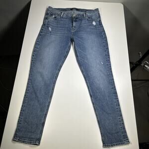 Hudson Jeans Women’s 29 Lana Boyfriend Light Wash Distressed Denim